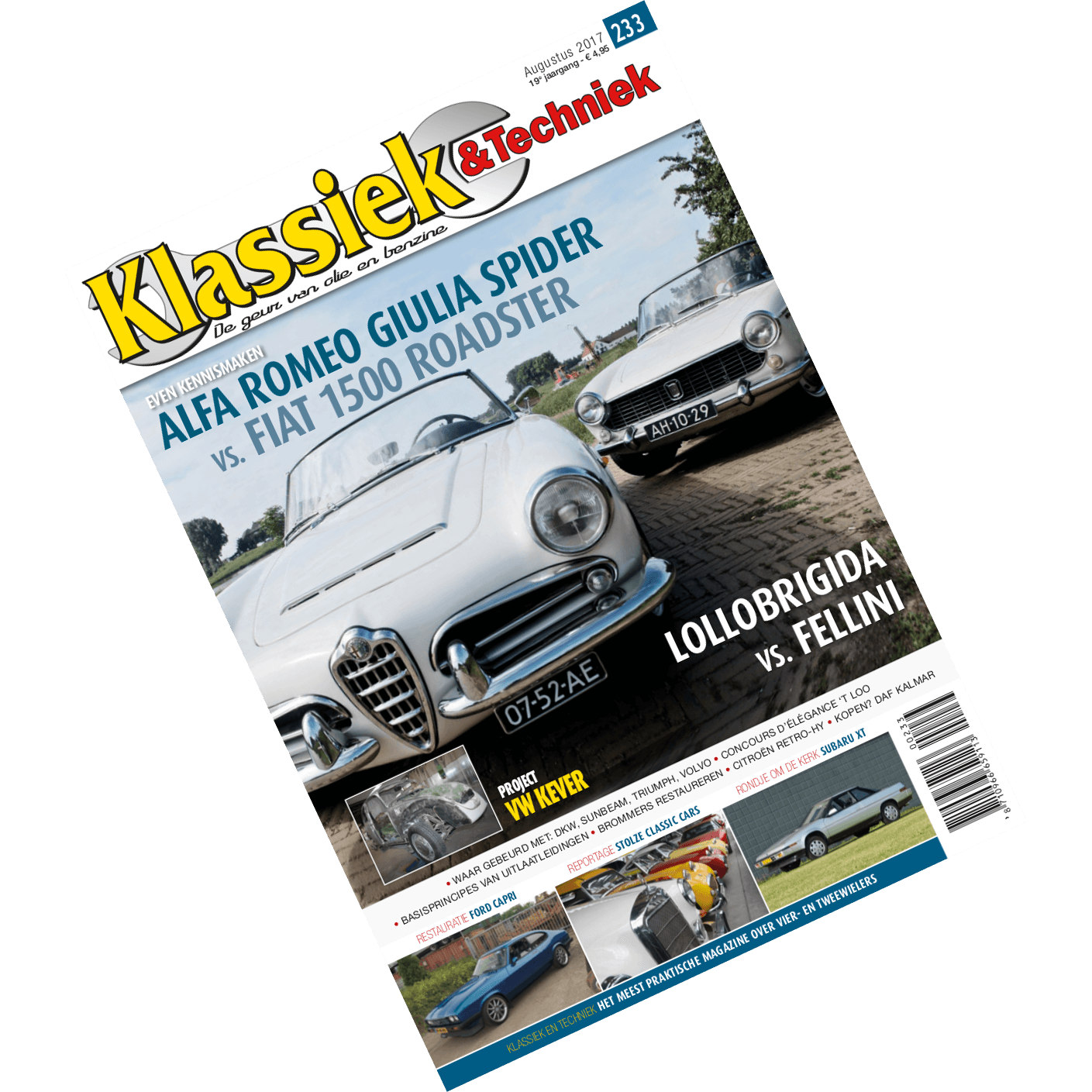 Cover van Klassiek en Techniek editie 233 van augustus 2017 met een artikel van Ralph Stoove over de DAF Kalmar Tjorven