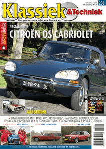 Cover van Klassiek en Techniek editie 238 van januari 2018 met een artikel van Ralph Stoove over de Ford Thunderbird Hardtop Flair Bird