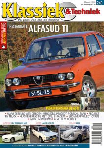 Cover van Klassiek en Techniek editie 240 van maart 2018 met een artikel van Ralph Stoove over de Lancia Beta HPE 2000