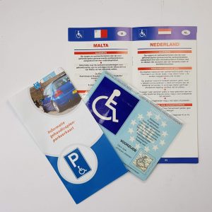 Informatie en folders over het gebruik van een gehandicaptenparkeerkaart in europa